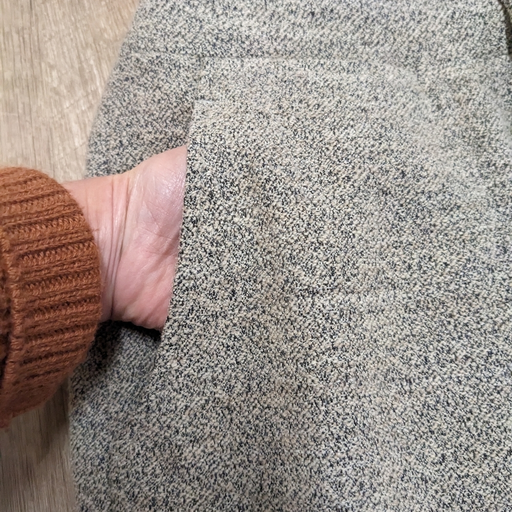 Vintage Mari Philippe Paris Beige Gray Virgin Wool Maxi Skirt - Picture 3 of 13